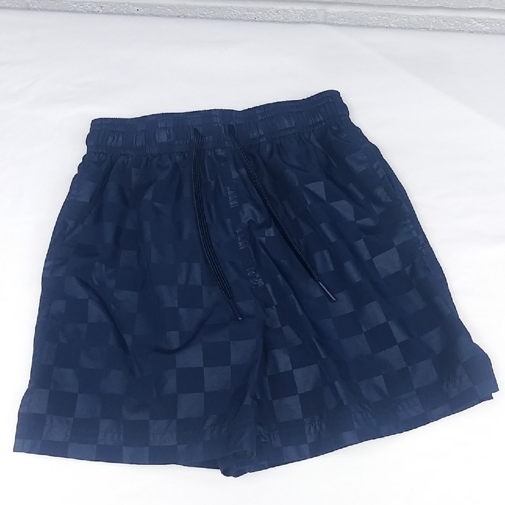 Navy Checkered Shorts